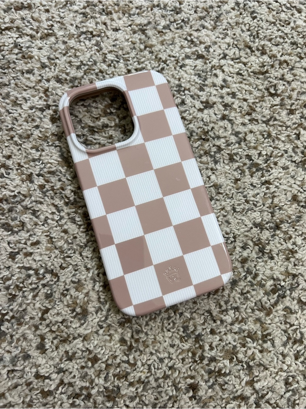 iPhone 14 Pro Velvet Caviar Nude Checkered case